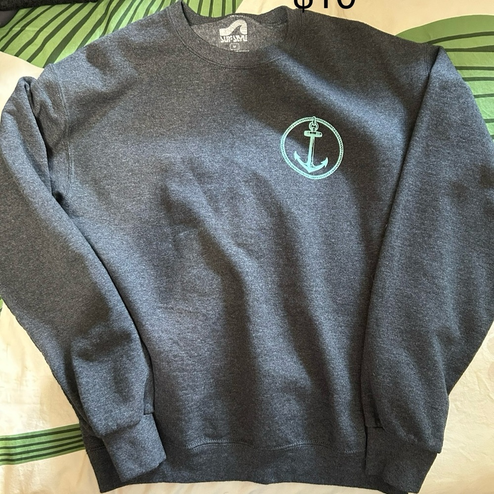 Life Is Good Blue Crewneck Sweater
